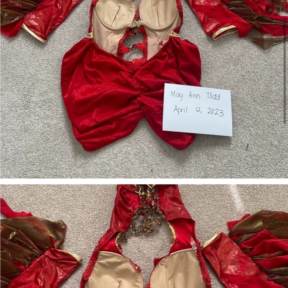 Red rave ring leader lion tamer costume - Picture 2 of 4